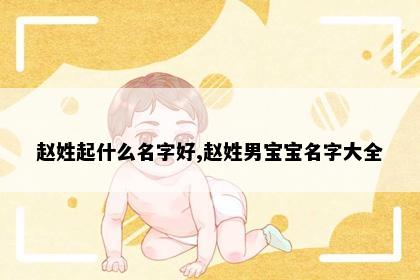赵姓起什么名字好,赵姓男宝宝名字大全
