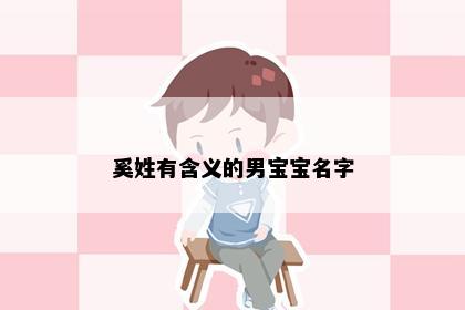 奚姓有含义的男宝宝名字
