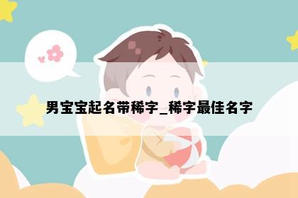 男宝宝起名带稀字_稀字最佳名字