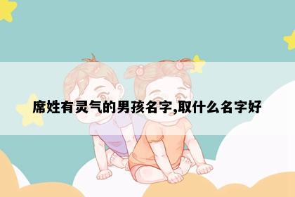 席姓有灵气的男孩名字,取什么名字好
