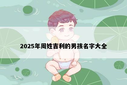 2025年周姓吉利的男孩名字大全