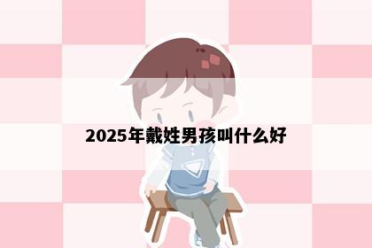 2025年戴姓男孩叫什么好