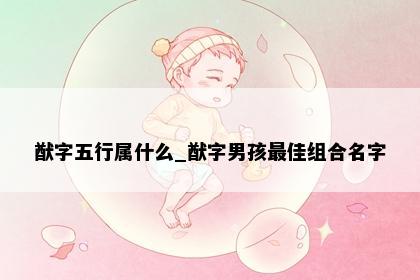 猷字五行属什么_猷字男孩最佳组合名字