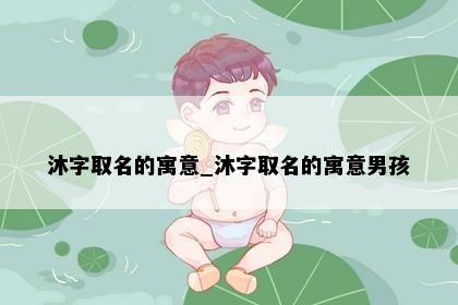 沐字取名的寓意_沐字取名的寓意男孩