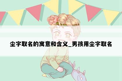 尘字取名的寓意和含义_男孩用尘字取名