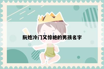 阮姓冷门又惊艳的男孩名字