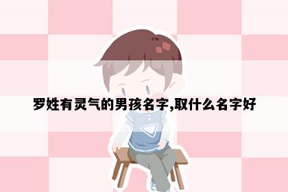罗姓有灵气的男孩名字,取什么名字好