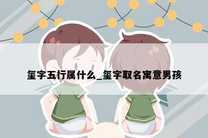 玺字五行属什么_玺字取名寓意男孩