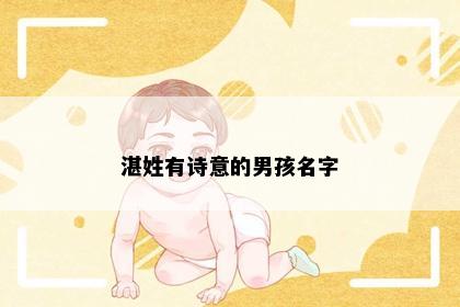 湛姓有诗意的男孩名字