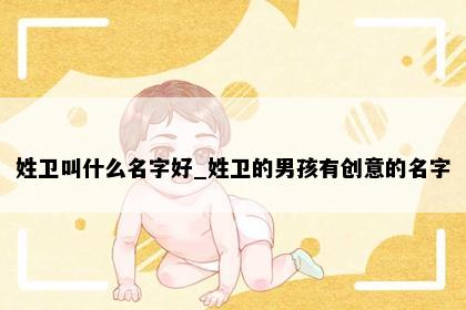 姓卫叫什么名字好_姓卫的男孩有创意的名字
