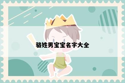 骆姓男宝宝名字大全