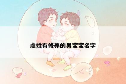 虞姓有修养的男宝宝名字
