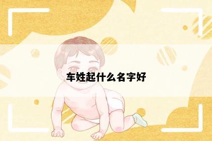 车姓起什么名字好