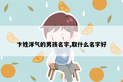 卞姓洋气的男孩名字,取什么名字好