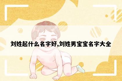 刘姓起什么名字好,刘姓男宝宝名字大全