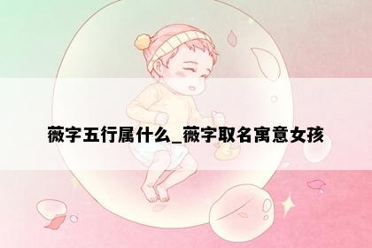薇字五行属什么_薇字取名寓意女孩