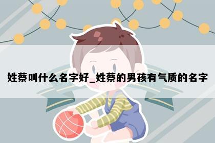 姓蔡叫什么名字好_姓蔡的男孩有气质的名字