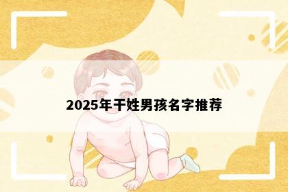 2025年干姓男孩名字推荐