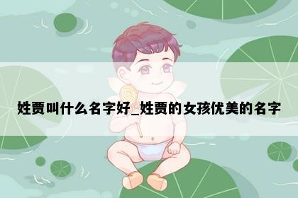 姓贾叫什么名字好_姓贾的女孩优美的名字