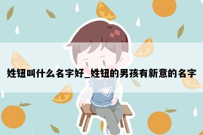 姓钮叫什么名字好_姓钮的男孩有新意的名字