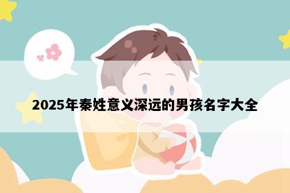 2025年秦姓意义深远的男孩名字大全