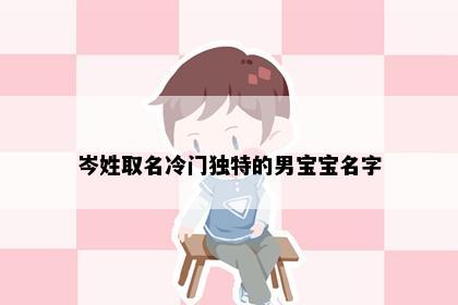 岑姓取名冷门独特的男宝宝名字