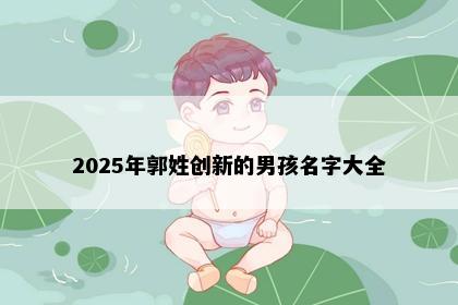 2025年郭姓创新的男孩名字大全