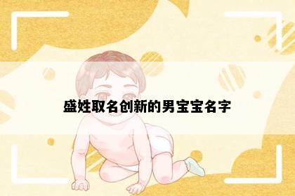 盛姓取名创新的男宝宝名字
