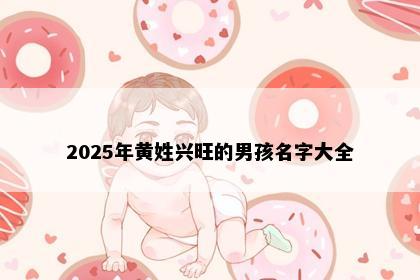 2025年黄姓兴旺的男孩名字大全